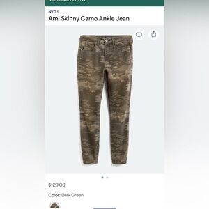 NYDJ Olive Camouflage Jeans